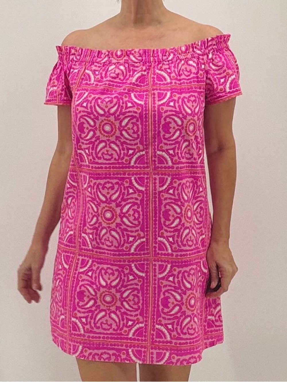Vineyard Vines Preppy Resortwear Coastal Beach Print Mini Dress